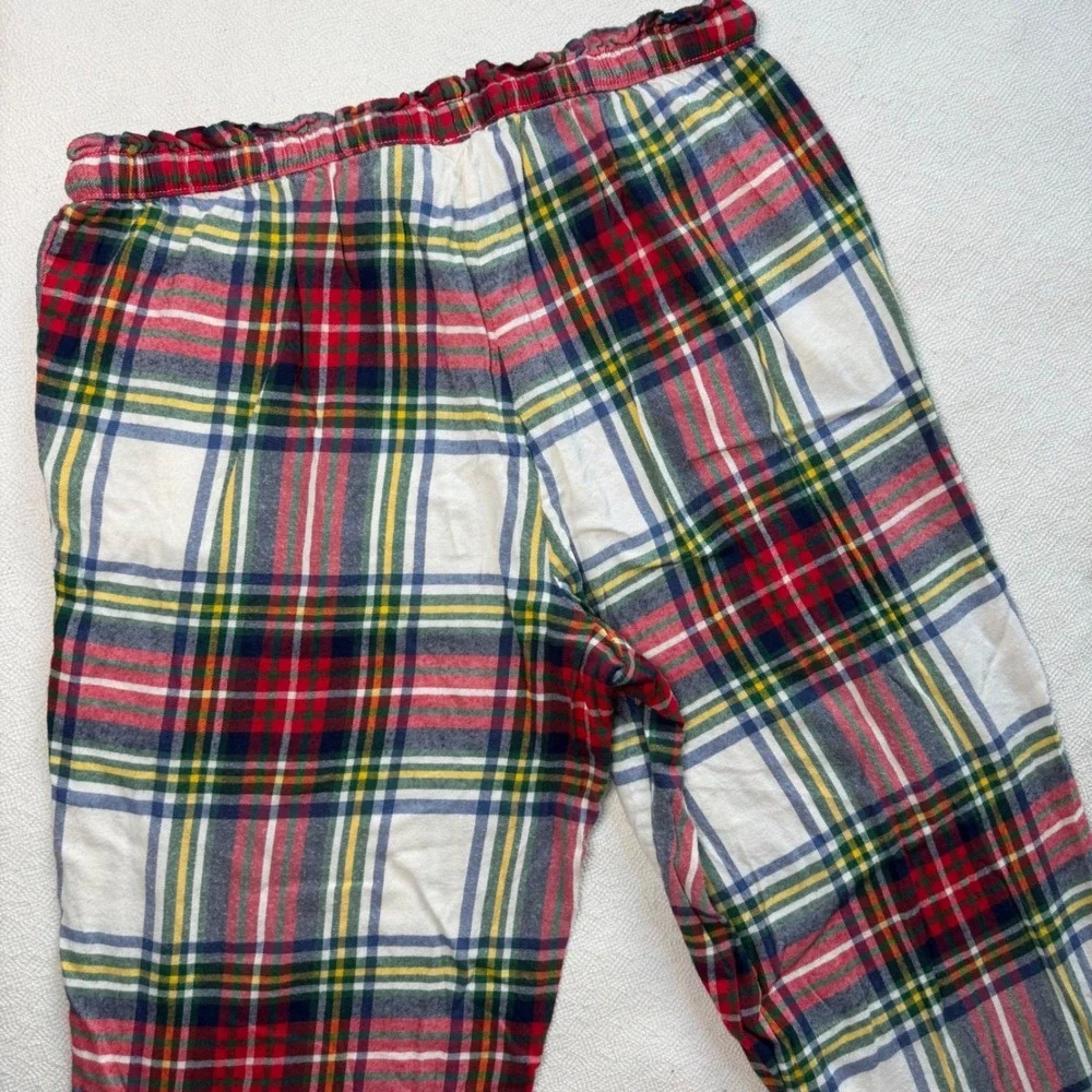 Aerie Womens Plaid Flannel Pajama Pants Joggers Red Green M Long 8812273099
